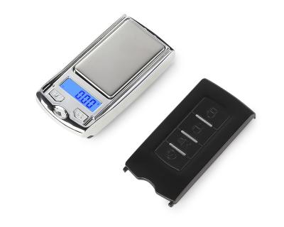 China Factory Supply 200g Mini Stainless Steel Electronic Pocket Car Key Design Mini Jewelry Scale 6.6*3.4*1.5cm for sale