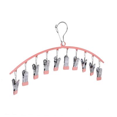 China Eco-Friendly Clothes Hanger Best Selling Retail Clothes Hanger Balcony Windproof Sock Hanger Multifunction Clips Sock Display Hanger for sale