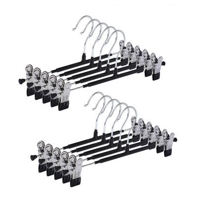 China Flexible New Arrival Creative Bedroom Wardrobe Hanging Storage Hangers For Trousers Dress Black Hanger Stand for sale