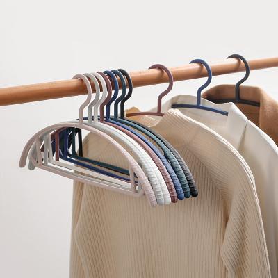 China Eco-Friendly Clothes Hanger Manufacturer Spot Household Plastic Traceless Adult Dry And Wet Hanger Wardrobe Clothes Storage Rack for sale