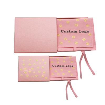 China Luxury Jewelry Gift Boxes with Custom Logo Luxury Jewelry Packaging Boxes Drawer Pouch and Microfiber Pouch with Sponge Inserts for sale