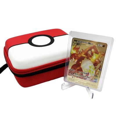 China 2022 Fashion Pokemon Game Cards Hard 200 Capacity Card Case Album Case Card Holder Earphone Storage Box Toy Gifts for sale