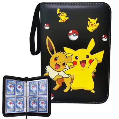 China Fashion Storage 4 Pocket Waterproof Binder For Pokemon Cards Pokemon Printed Binder Mini Trading Card Sleeves for sale