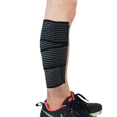 China Eco-Friendly Adjustable Knee Shin Wraps Calf Support Powerlifting Fitness Bandage Girdles Calf Support Strap for sale