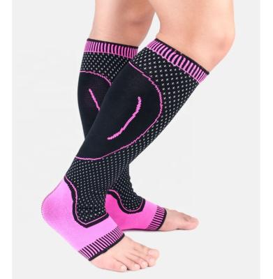 China Eco-friendly Sports Calf Leg Sleeve Brace Elastic Compression Socks Leg Ankle Protection Shin Guard Socks for sale