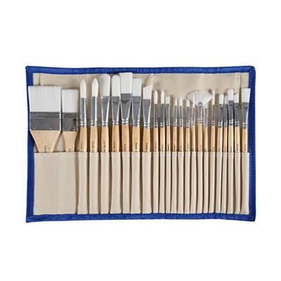 China Amazon Hot Selling 24pcs Nylon Reading Brush Nylon Wood Handle With OEM Packing for sale