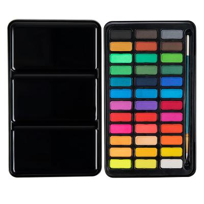 China 36 colors in a lightweight and portable metal case watercolor paint set without any mark 3mL for sale