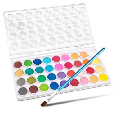 China Watercolor Paint Set-36Colors Watercolor Cake One Play Brush With OEM Sticker 13.5*26 for sale