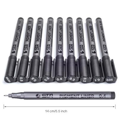 China Amazon Hot Selling 9pcs Fineliner Fine Tips STA Brand Sketch Markers 8050 for sale