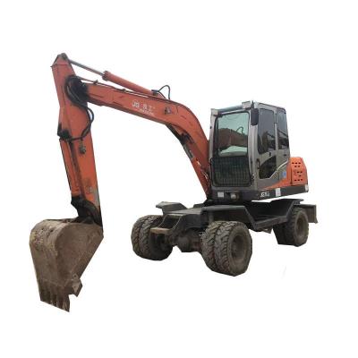 Chine JG75S JG75S Cheap Mini 6 Ton Excavator For Sale Digger Machine China Brand Second Hand Jinggong Construction Used 6000kg Wheel Excavator Building\Agriculture\Hand JG75S à vendre