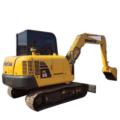 中国 Construction work better price used KOMATSU PC56-7 crawler excavator 5 ton mini earth moving machine in good condition 販売のため