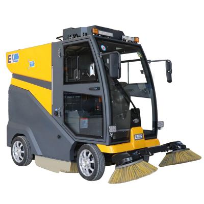 China Multifunctional Road Avenue Factory Street Machine Truck Four Wheel Cleaning Sweeper Fully Fenced Automatic Electric On The Floor Sweeper Car for sale