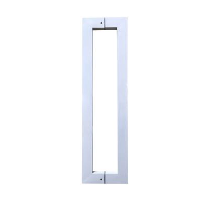 China High Quality square shape stainless steel 304 glass door handle for bathroom for sale