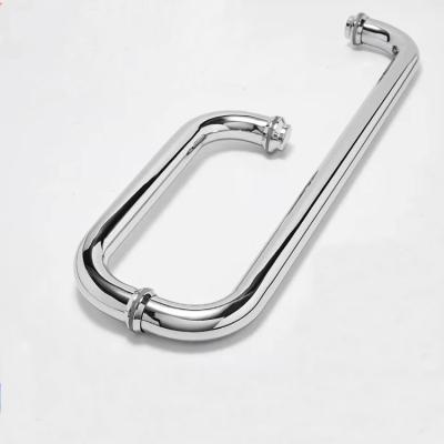 China G-shape Stainless Steel Hardware Handles Glass Door Handle Shower Interior Pull Glass Door Handle en venta