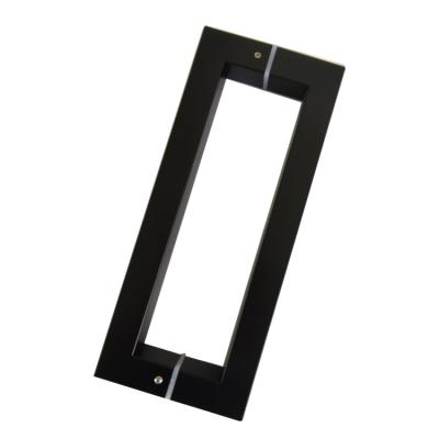 China shower room handle 25 square tube O-type matte black glass door handle for sale