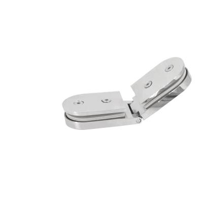 China Custom stainless steel 304 fully precision cast 180 degree  Bathroom Glass Door Hinge for sale