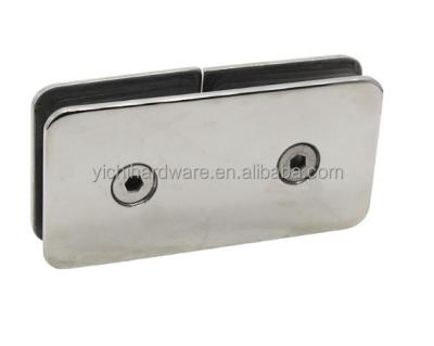 China Stamping rounded square 180 degree double glass clamps for sale