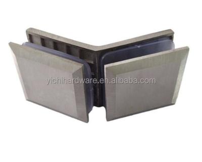 China Casting square beveled 135 degree double glass clamp Chinese factory for sale