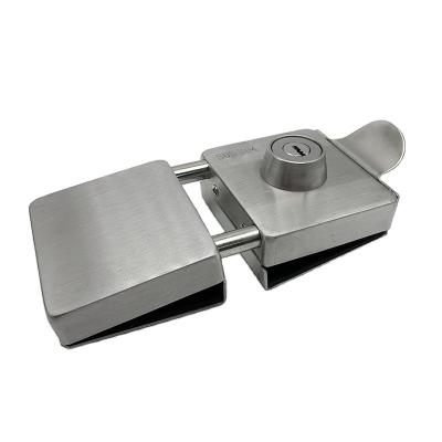 China Office stainless steel 304 square pull rod glass door lock for sale