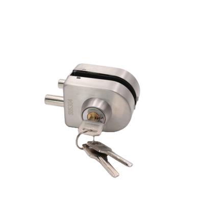 China Copper core safety single-sided central sliding glass door lock with key en venta