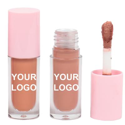 China Private Label Flower Waterproof Organic Nude Shiny Vegan Clear Vendor Clear Lip Gloss for sale