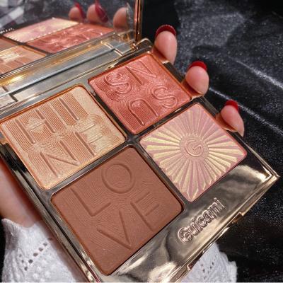 China Waterproof Wholesale Custom Makeup Bar Private Label Shimmer Face Highlighter Palette for sale