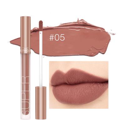 China New 12 Colors Matte Lip Gloss Lipstick Waterproof Makeup Lips Cosmetic Lightweight Waterproof Liquid Lip Lasting Tint for sale