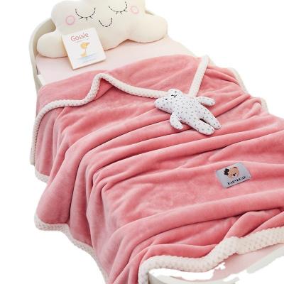 China 2021 quality autumn new children's office shawl blanket anti-static premium double-sided milk thick warm blanket for sale