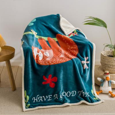 China Wholesale Hot Selling Super Soft Printed Baby Blanket Polyester Flannel Custom Blanket Anti-Static For Winter for sale