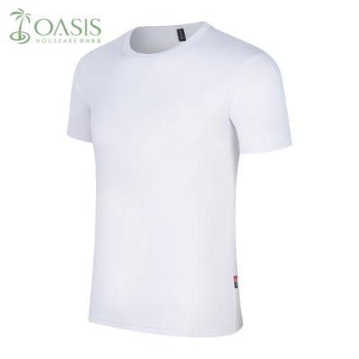 China Anti-Wrinkle Factory New Casual Men's Polyester Short Shirt Sleeve Customized Solid Color Quick Dry T-shirt for sale