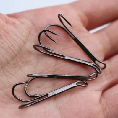 China 20 Pcs Fish Hook / Black Hex Double Hook Fly Tying Hooks Strong Double Claw Salmon Trout Fly Fishing Barbed Hooks Duplex Size 4 for sale