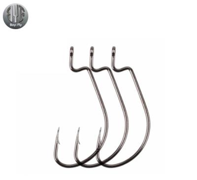 China Hook PTFE Coated Barbed Hooks Curve Leg Clamp Style Carp Hooks High Carbon Steel Carp Hooks for sale