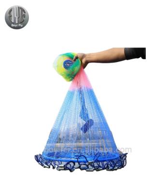 China Rainbow fishing net nylon monofilament style American hand cast rainbow hand throwing throwing net for sale