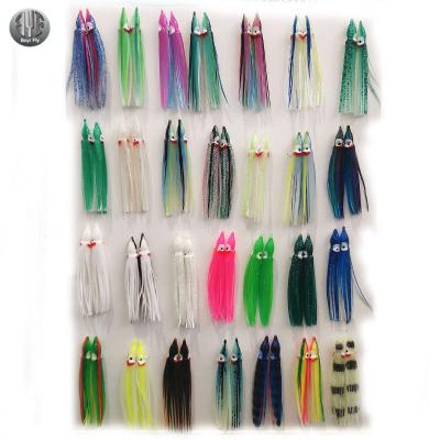 China Wholesale Accessories Rubber Fish Lures Octopus Squid Skirt Bait Soft Lure Saltwater Trolling Squid for sale