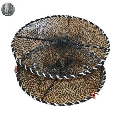 China Strong Strength Heavy Duty Trap With 4 Entry 12mm Hot Dipped Steel Professional Crab Cage Lobster Trap for sale