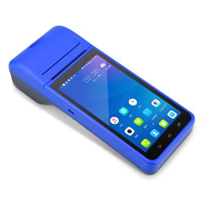 China Hot Selling Bule POS Machine Wireless Handheld Payment Terminal Smart POS Terminal With Printer for sale