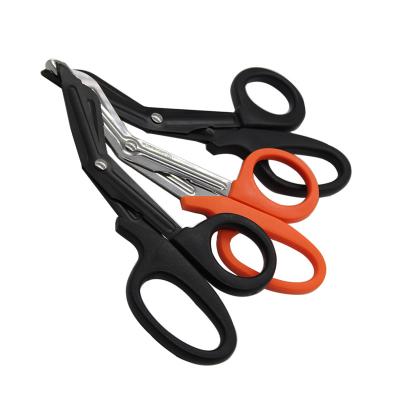 China Can be used to break glass for emergency. High Quality EMT Medical Universal Outdoor First Aid Rescue Scissors with Saw Tooth for sale