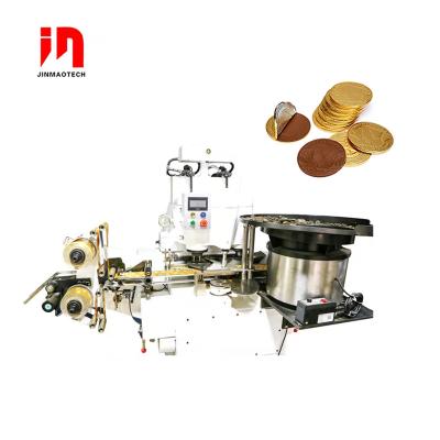 China Easy To Operate Automatic Gold Coin Chocolate Packaging Machine Chocolate Foil Coin Wrapping Machine for sale