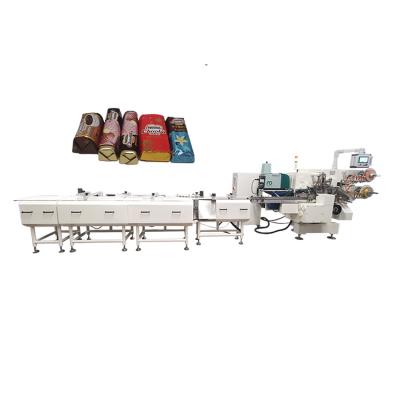 China Full Automatic Chocolate Fold Packing Machine Chocolate Bar Wrap Folding Foil PVC Packaging Machine Candy Wrapping Package Machine for sale