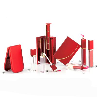 China Cosmetic Red Sliver Makeup Packaging Containers for sale