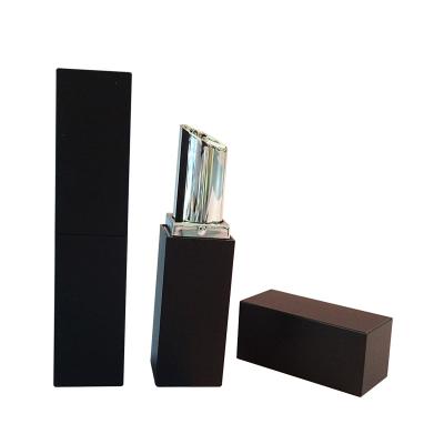 China New Design 2021 Shape China Cosmetic Black Slim Square Lipstick Tube Eco - Friendly Cosmetic Tube Packaging for sale