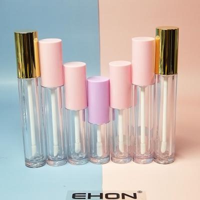 China Eyeliner Liquid 3.5ml 5ml 7ml 8ml Color Round Lip Gloss Custom Tubes Thick Wall With Magic Wands Liquid Lip Bottle Container for sale