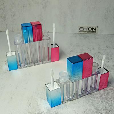 China New Arrival 5ml 8ml Cosmetic Bottle Single Thick Wall Square Lip Gloss Tube PETG Material Plastic Cosmetic Packaging As for sale