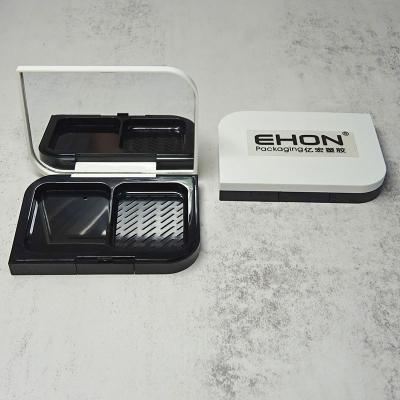 China Recyclable Single Shape Makeup Compact Powder Case With Two Sided Mirror Case For Wholesale Customized Puff Color for sale