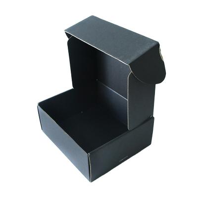 China 2020 Recycled Materials Cardboard Matte Paper Packaging Black Cardboard Cheap Custom Shoe Box for sale