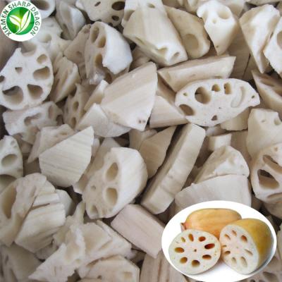 China IQF Organic Merchant Packaging Custom Cut Whole Frozen Lotus Root Slices for sale