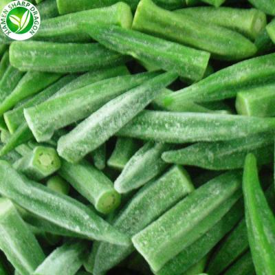 China IQF FROZEN food is good for body green vegetables, okra cut into pieces for sale for sale