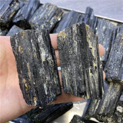 China China wholesale natural raw black tourmaline rough stone for healing for sale