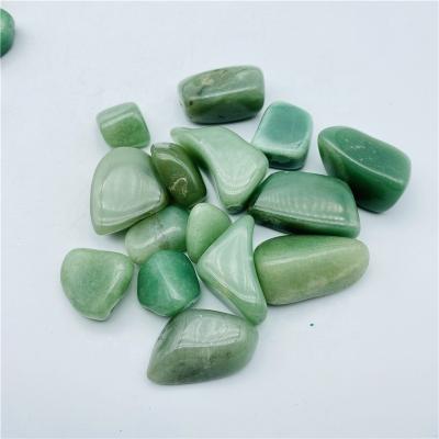 China China Natural Stone Green Aventurine Polished Tumble Gravel Stone For Decoration for sale