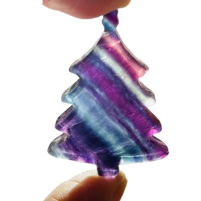 China China Natural Rainbow Fluorite Quartz Tree Crystal Christmas Tree For Decoration for sale